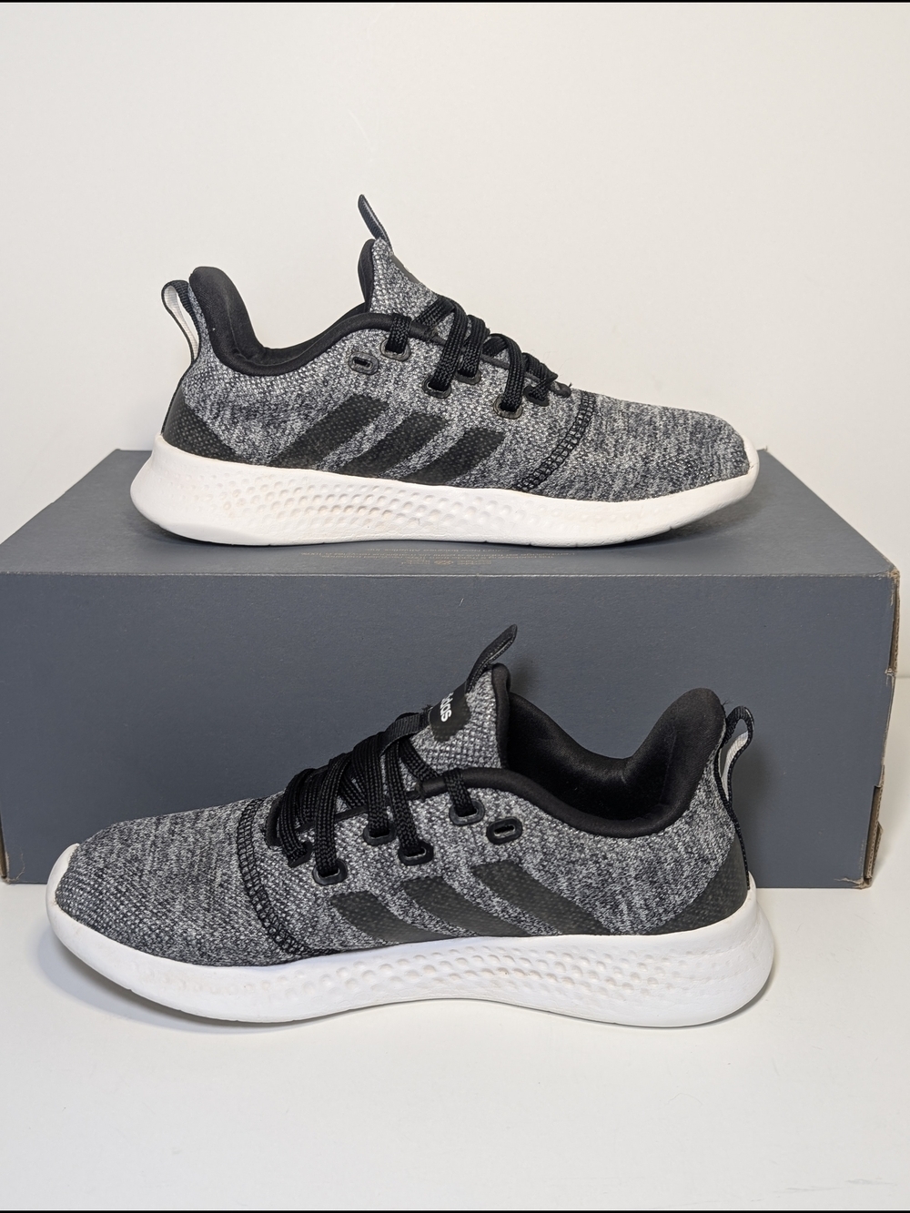 Adidas Women's Puremotion Cloudfoam Running Shoes Grey Black Size 6 - Picture 2 of 9